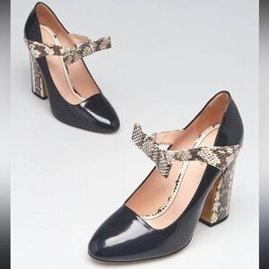 Gucci Chic Black and Snake Print Heels